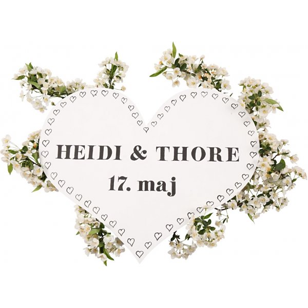 Holzherz mit 2 Lchern