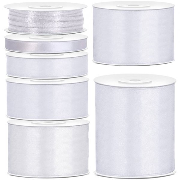 Satinband - 25 m - Wei