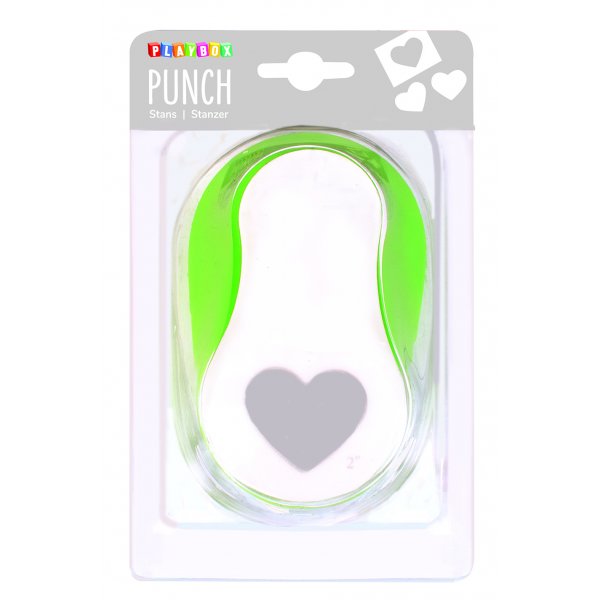 Punch's Herz - 5 cm - Gr�n/Wei�