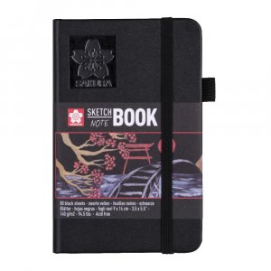 Skizzenbuch Sakura 140g 80 Blatt - Schwarzes Papier Skizzenbuch Sakura 140g 80 Blatt - Schwarzes Papier