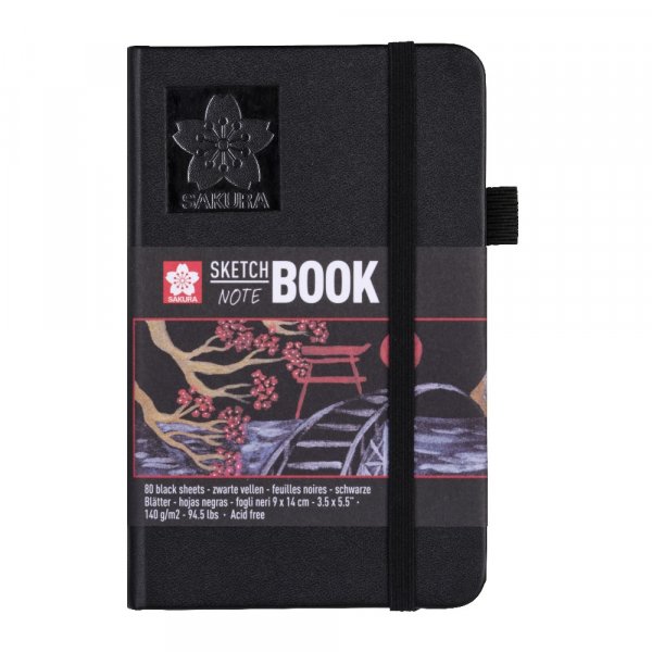 Skizzenbuch Sakura 140g 80 Blatt - Schwarzes Papier