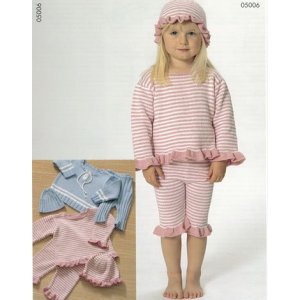 Strickanleitung - Gestreiftes Kinderset Strickanleitung - Gestreiftes Kinderset