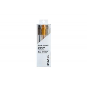 Gelstift Cricut Medium 3er-Pack - Glitzer Schwarz, Gold, Silber Gelstift Cricut Medium 3er-Pack - Glitzer Schwarz, Gold, Silber