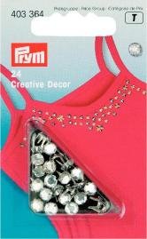 Creative Decor Strass zum Aufbügeln, 5 mm, silberfarben, 24 Stück Creative Decor Strass zum Aufbügeln, 5 mm, silberfarben, 24 Stück