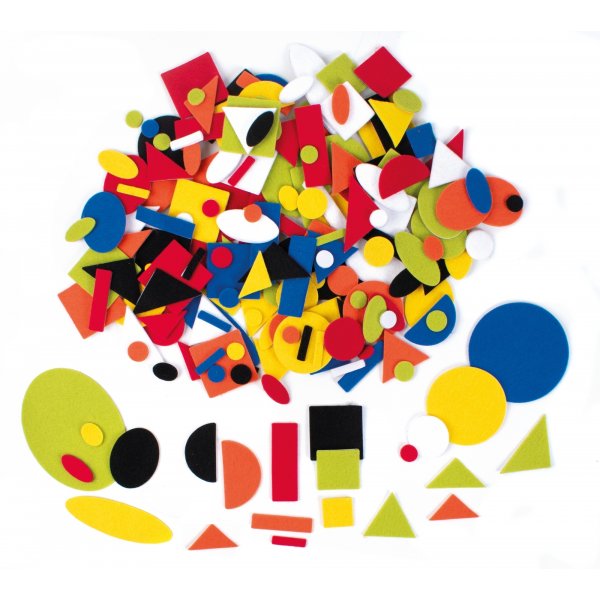 Geometrische Formen aus Filz - selbstklebend - 500 Stk