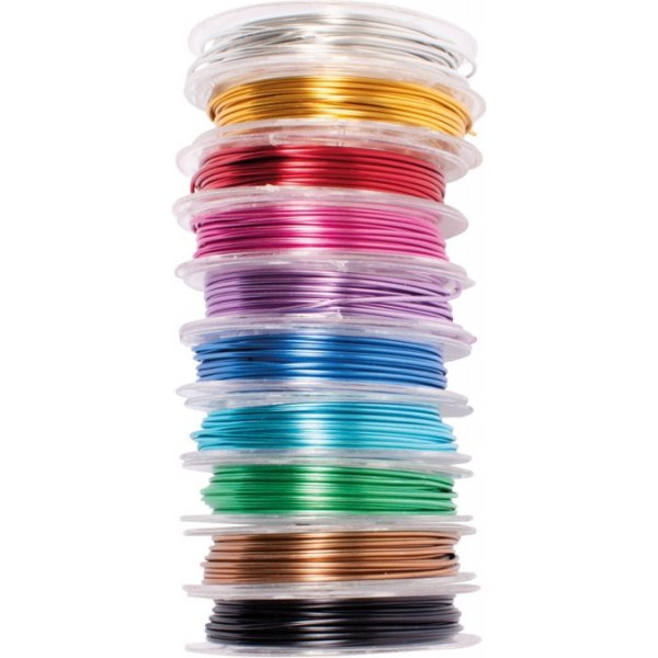Aluminiumdraht, 10 Farben,  1 mm, 3 mx 10