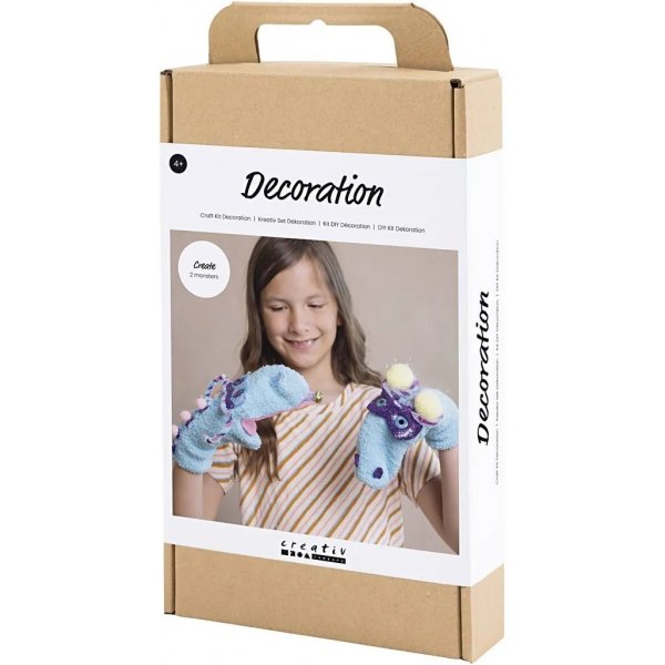 DIY Kit Dekoration, gemischte Farben, Sockenmonster