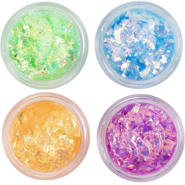 Glitzer-Ton, schillernde Farben 4x5 ml