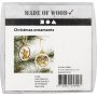 Holzornamente - Weihnachtsthema - 24 Stk