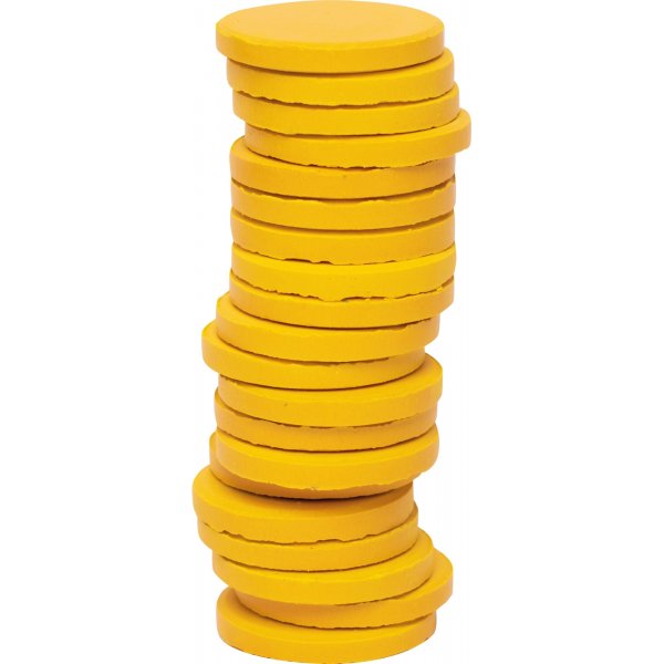 Farbpucks  30 mm - warmes Gelb - 20 Stk