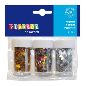 Pailletten 3x12 g Sterne Pailletten 3x12 g Sterne