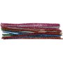 Pfeifenreiniger - 6 mm krftige Farben - Glitzer - 24 Stk