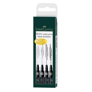 Zeichenstiftset PITT Artist Black Fine-Liner - 4 Stifte Zeichenstiftset PITT Artist Black Fine-Liner - 4 Stifte