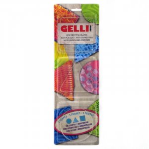 Druckplatte - Gelli Arts - Mini-Druckplatte für Gel - rund, quadratisch und dreieckig Druckplatte - Gelli Arts - Mini-Druckplatte für Gel - rund, quadratisch und dreieckig