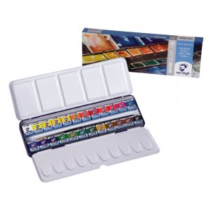 Van Gogh Aquarell-Set in Metallbox ½ Tasse (24 Farben) Van Gogh Aquarell-Set in Metallbox ½ Tasse (24 Farben)