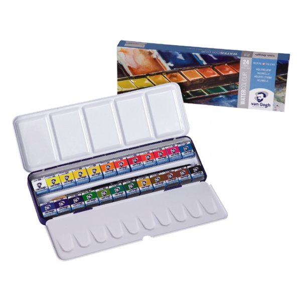 Van Gogh Aquarell-Set in Metallbox  Tasse (24 Farben)