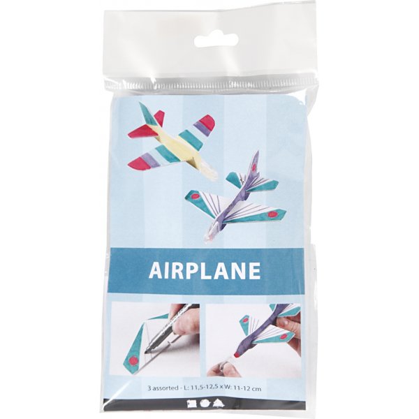 Flugzeug - wei - 3 Stk