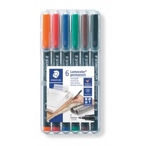 OH Pen Lumocolor Permanent 0,6 mm - 6 Stifte OH Pen Lumocolor Permanent 0,6 mm - 6 Stifte