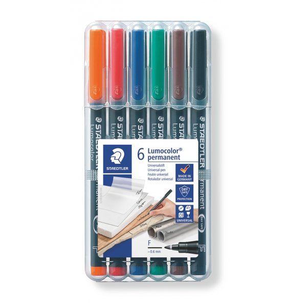 OH Pen Lumocolor Permanent 0,6 mm - 6 Stifte