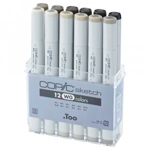 Copic Sketch-Set - 12 Stifte - Warmgrau Copic Sketch-Set - 12 Stifte - Warmgrau
