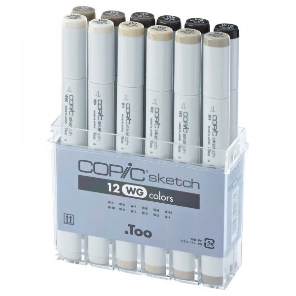 Copic Sketch-Set - 12 Stifte - Warmgrau