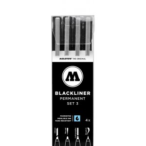 Fineliner - Molotow - NEU Basic Blackliner - Set Nr. 3 - 4-tlg Fineliner - Molotow - NEU Basic Blackliner - Set Nr. 3 - 4-tlg