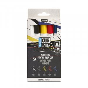 Lederfarbe - Pebeo - Marker-Set 5er-Pack Lederfarbe - Pebeo - Marker-Set 5er-Pack