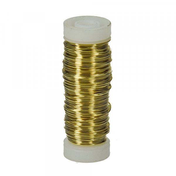 Kupferdraht  0,50 mm - goldmetallic 25 m