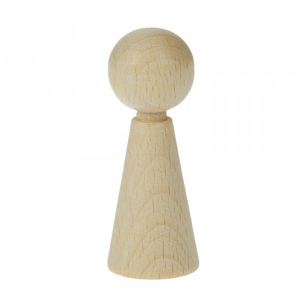 Konische Holzfigur 23 x H 60 mm - gebleicht 3 Stk.