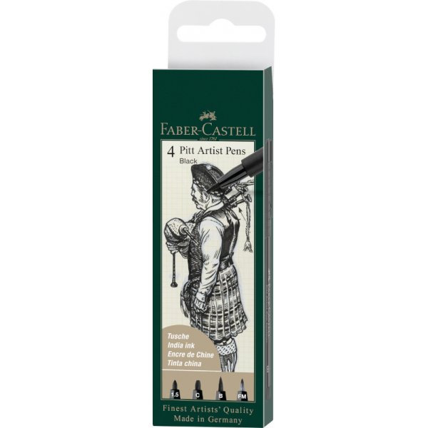 Zeichenstiftset - Faber-Castell - Pitt Artist - Farbe 199 - 4 Stifte