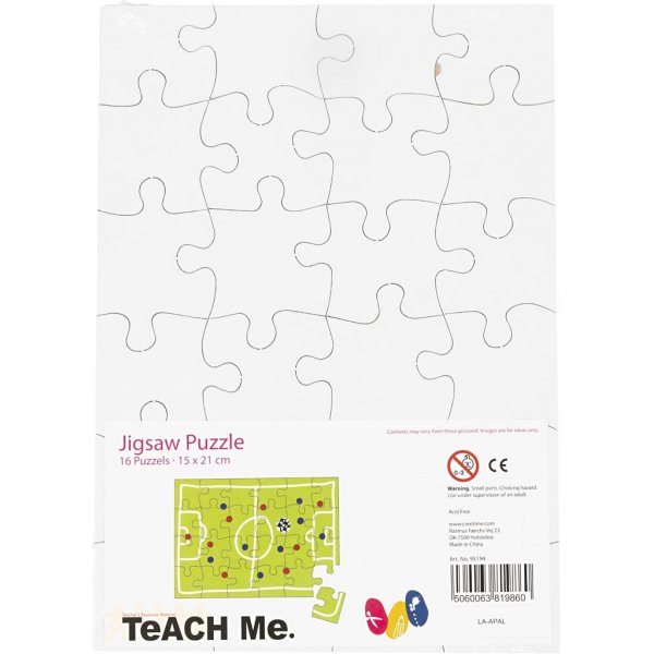 Puzzle - wei - 15 x 21 cm - 16 Teile