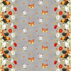 Wachstuch Ostern Grau Wachstuch Ostern Grau