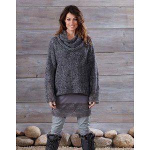 Strickmuster - Pullover quer und Kragen gestrickt Strickmuster - Pullover quer und Kragen gestrickt