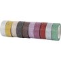 Glitzerband/Washiteband - gemischte Farben - 10 x 6 m