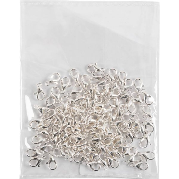 Karabiner - versilbert - 100 Stk