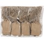 Etiketten aus stabilem Karton - 25 x 40 mm - hellbraun - 100 Stck