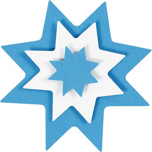 Schicht-auf-Schicht-Stanzer - grafischer Stern - 3 Stk