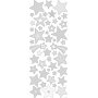 Aufkleber - Silber - Sterne - 10 x 24 cm