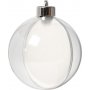 Dekokugel - transparent - 8 cm - 5 Stk