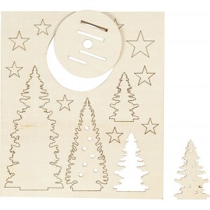 Holzfiguren zum Selbermachen - Weihnachtsbäume Holzfiguren zum Selbermachen - Weihnachtsbäume