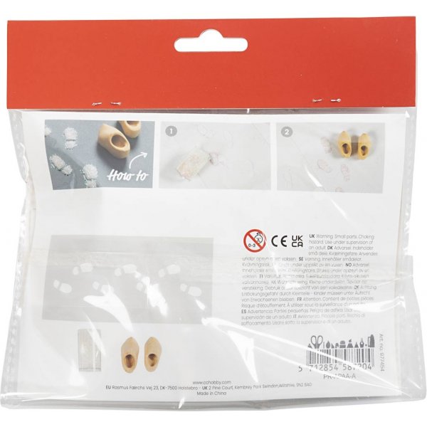 Mini-DIY-Kit Weihnachtsmanntür - Fußabdruck Mini-DIY-Kit Weihnachtsmanntür - Fußabdruck