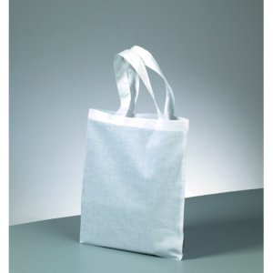 Tragetasche Baumwolle 28 x 24 cm - weißer kurzer Henkel Tragetasche Baumwolle 28 x 24 cm - weißer kurzer Henkel