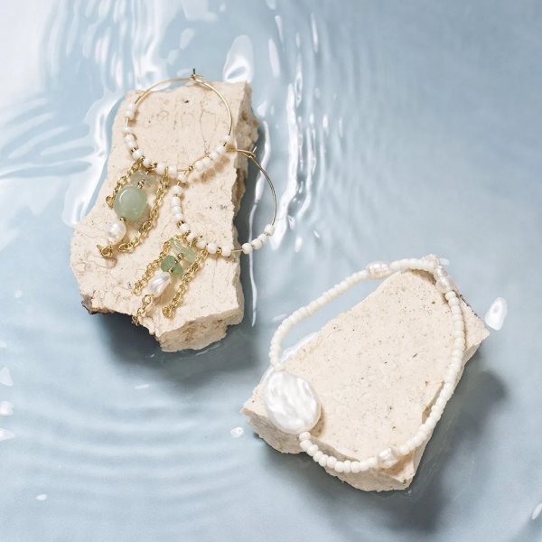 Mini-DIY-Kit Schmuck, Armbänder und Ohrringe aus Aventurin-Mix Mini-DIY-Kit Schmuck, Armbänder und Ohrringe aus Aventurin-Mix