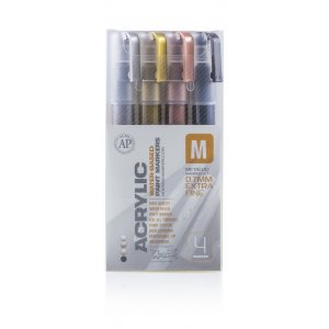 Montana Acryl-Marker-Set - 0,7 mm, 4 Stifte - Metallic Montana Acryl-Marker-Set - 0,7 mm, 4 Stifte - Metallic