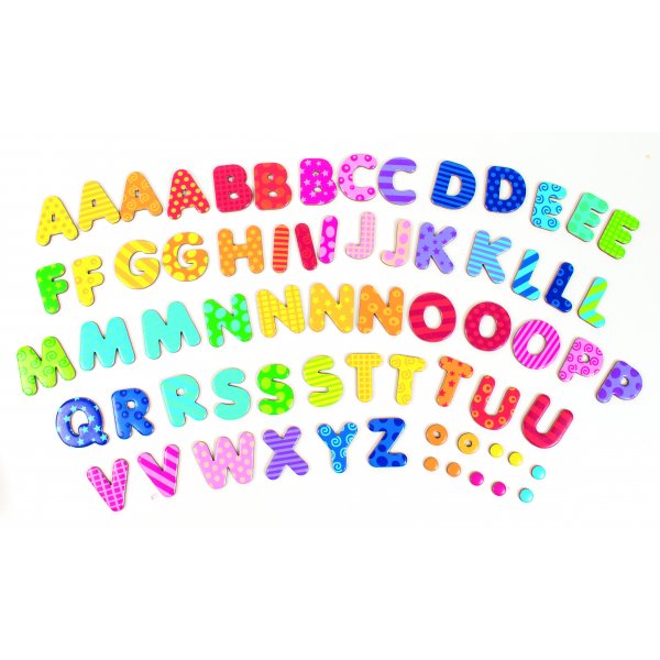 Magnetbuchstaben gemustert 60 Stk