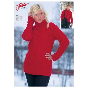 Strickanleitung - Poloshirt mit Zopfmuster (Damen) Strickanleitung - Poloshirt mit Zopfmuster (Damen)