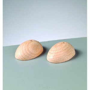 Holzfüße 40 x 30 mm - unbehandelte Eiform Holzfüße 40 x 30 mm - unbehandelte Eiform