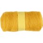 Kardierte Wolle - gelb - 100 g