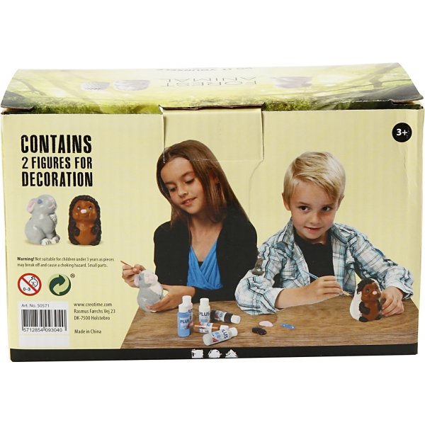 Rettendes Tier - wei - Igel und Hase - 2 Stk