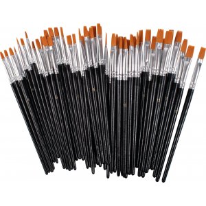 Flache Synthetikpinsel - 50 Stk Flache Synthetikpinsel - 50 Stk